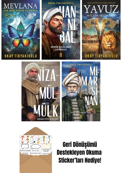 Okay Tiryakioğlu 5 Kitap Seti + Okuma Sticker'ları