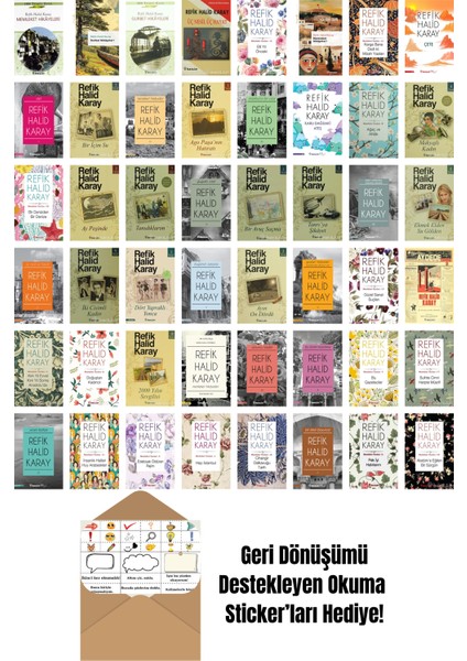 Refik Halid Karay 48 Kitap Seti + Okuma Sticker'ları