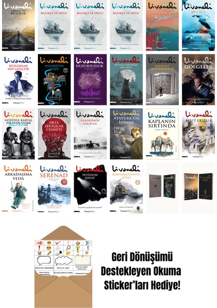 24 Kitap Seti + Okuma Sticker'ları - Zülfü Livaneli