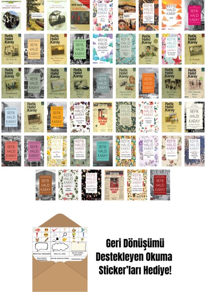 Refik Halid Karay 51 Kitap Seti + Okuma Sticker'ları