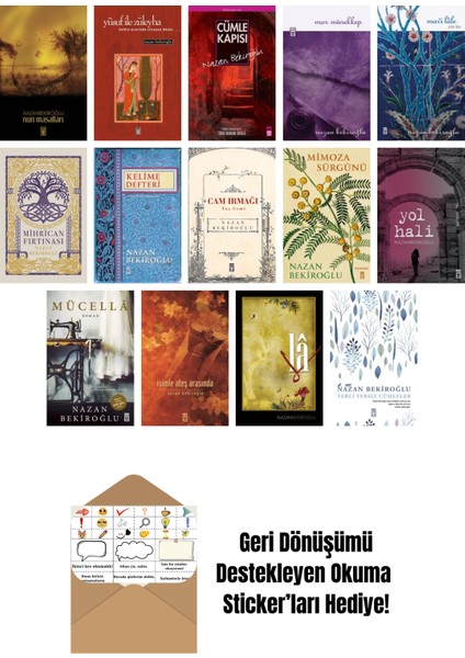 Nazan Bekiroğlu 14 Kitap Seti + Okuma Sticker'ları