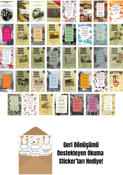 Refik Halid Karay 39 Kitap Seti + Okuma Sticker'ları