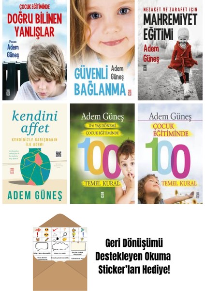 Adem Güneş 6 Kitap Seti + Okuma Sticker'ları