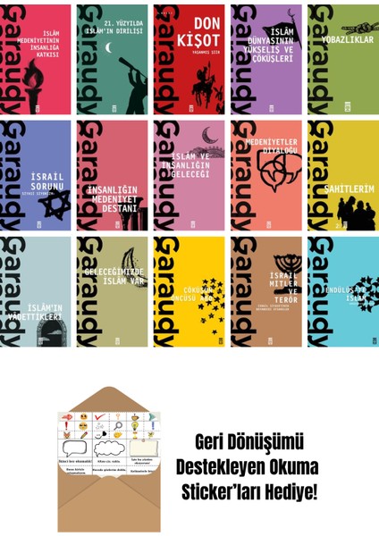 Roger Garaudy 15 Kitap Seti + Okuma Sticker'ları