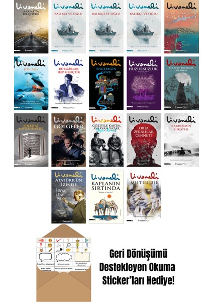 18 Kitap Seti + Okuma Sticker'ları - Zülfü Livaneli