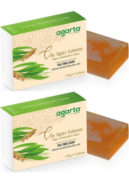 El Yapımı Doğal Sabun 150GR Çay Ağacı (2 Li Set)