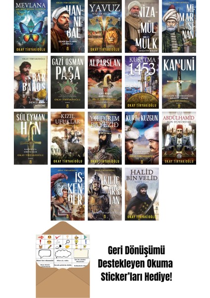 Okay Tiryakioğlu 18 Kitap Seti + Okuma Sticker'ları