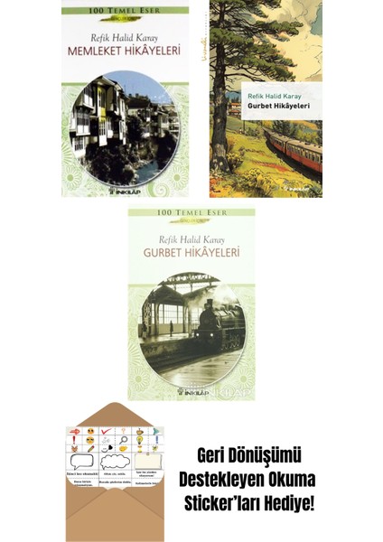 Refik Halid Karay 3 Kitap Seti + Okuma Sticker'ları