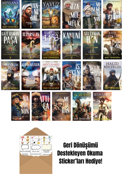 Okay Tiryakioğlu 23 Kitap Seti + Okuma Sticker'ları