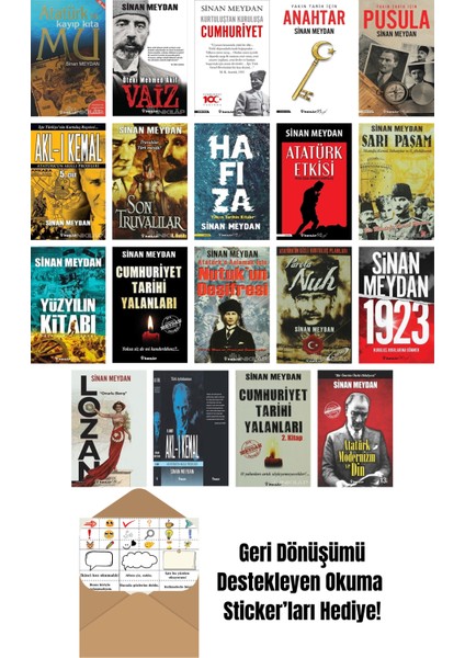 Sinan Meydan 19 Kitap Seti + Okuma Sticker'ları