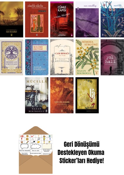 Nazan Bekiroğlu 13 Kitap Seti + Okuma Sticker'ları