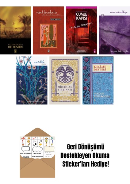 Nazan Bekiroğlu 7 Kitap Seti + Okuma Sticker'ları