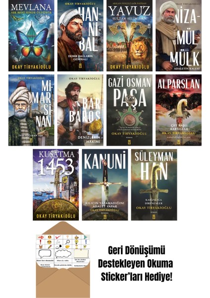 Okay Tiryakioğlu 11 Kitap Seti + Okuma Sticker'ları