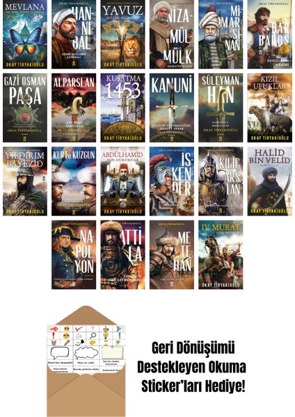 Okay Tiryakioğlu 22 Kitap Seti + Okuma Sticker'ları