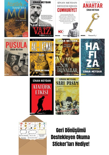 Sinan Meydan 10 Kitap Seti + Okuma Sticker'ları