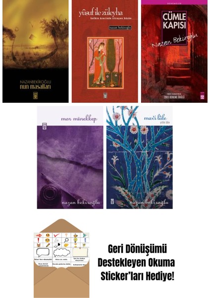 Nazan Bekiroğlu 5 Kitap Seti + Okuma Sticker'ları