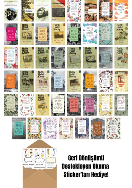 Refik Halid Karay 47 Kitap Seti + Okuma Sticker'ları