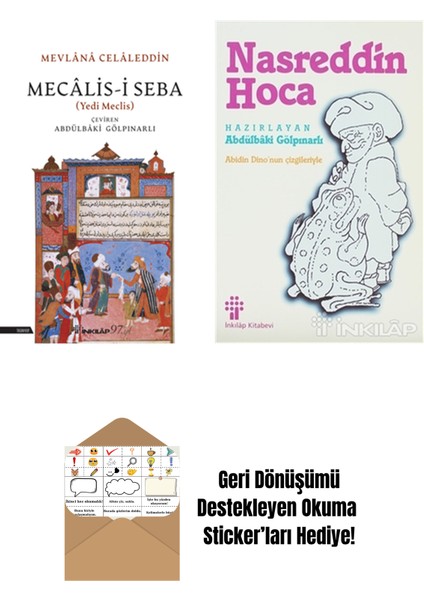 Abdülbaki Gölpınarlı 2 Kitap Seti + Okuma Sticker'ları