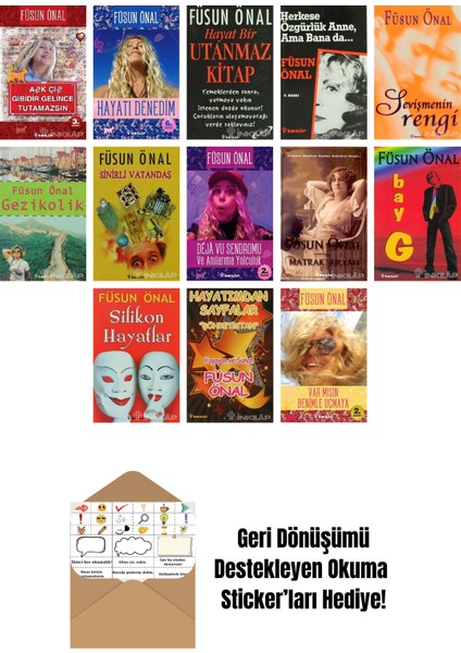 Füsun Önal 13 Kitap Seti + Okuma Sticker'ları