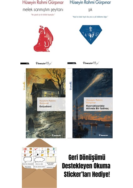 Hüseyin Rahmi Gürpınar 4 Kitap Seti + Okuma Sticker'ları