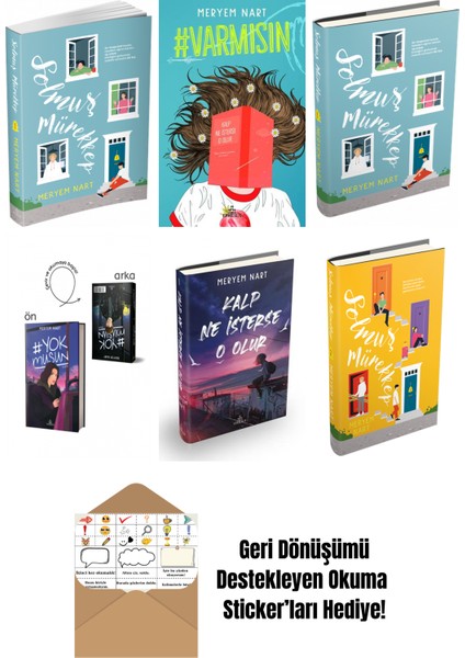 Meryem Nart 6 Kitap Seti + Okuma Sticker'ları