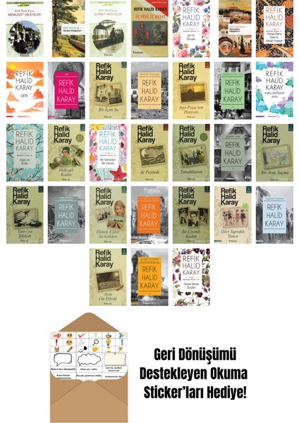 Refik Halid Karay 31 Kitap Seti + Okuma Sticker'ları