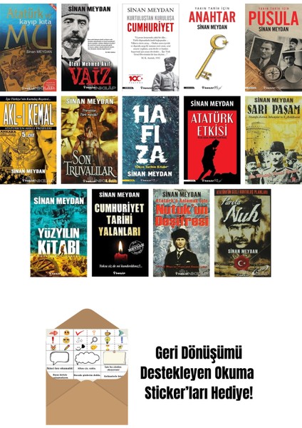 Sinan Meydan 14 Kitap Seti + Okuma Sticker'ları