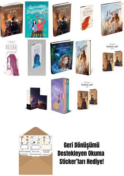K. Kübra Berk 13 Kitap Seti + Okuma Sticker'ları