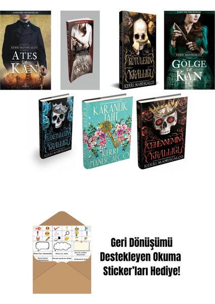 Kerri Maniscalco 7 Kitap Seti + Okuma Sticker'ları
