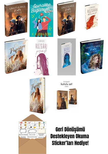 K. Kübra Berk 10 Kitap Seti + Okuma Sticker'ları