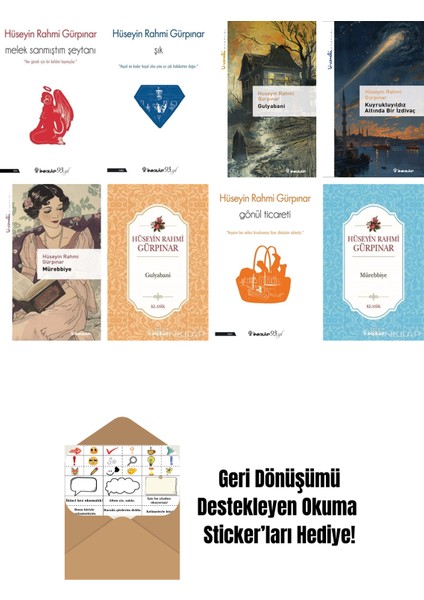 Hüseyin Rahmi Gürpınar 8 Kitap Seti + Okuma Sticker'ları