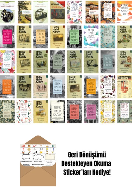 Refik Halid Karay 40 Kitap Seti + Okuma Sticker'ları
