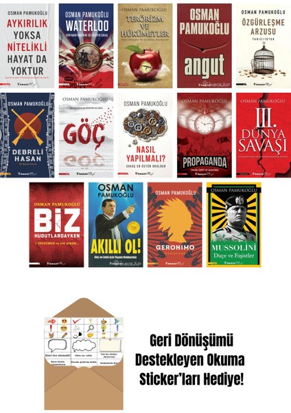 Osman Pamukoğlu 14 Kitap Seti + Okuma Sticker'ları