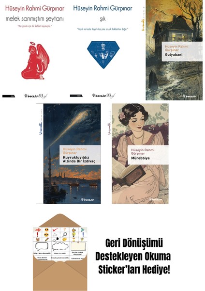 Hüseyin Rahmi Gürpınar 5 Kitap Seti + Okuma Sticker'ları