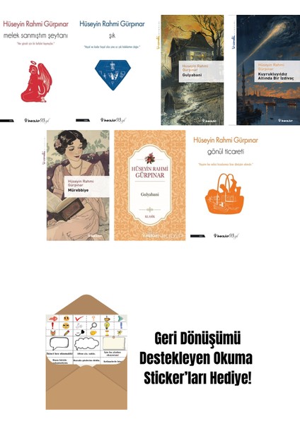 Hüseyin Rahmi Gürpınar 7 Kitap Seti + Okuma Sticker'ları