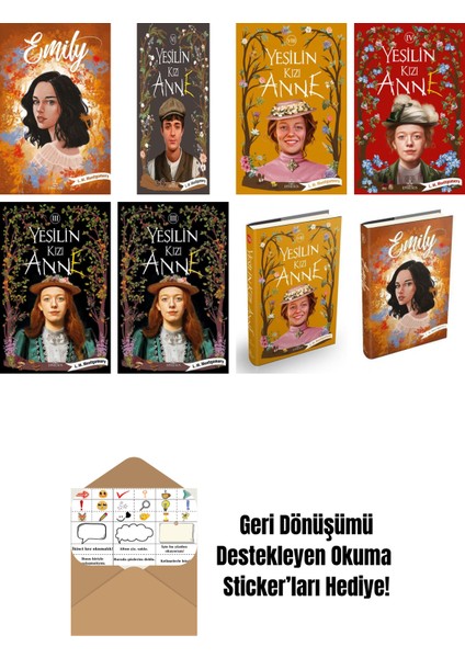 L. M. Montgomery 8 Kitap Seti + Okuma Sticker'ları