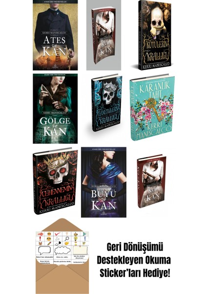 Kerri Maniscalco 9 Kitap Seti + Okuma Sticker'ları
