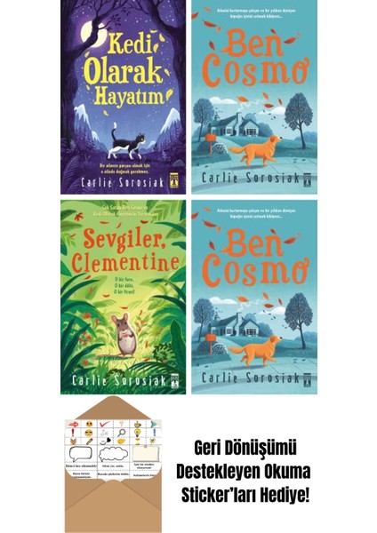 Carlie Sorosiak 4 Kitap Seti + Okuma Sticker'ları