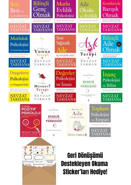 Nevzat Tarhan 19 Kitap Seti + Okuma Sticker'ları