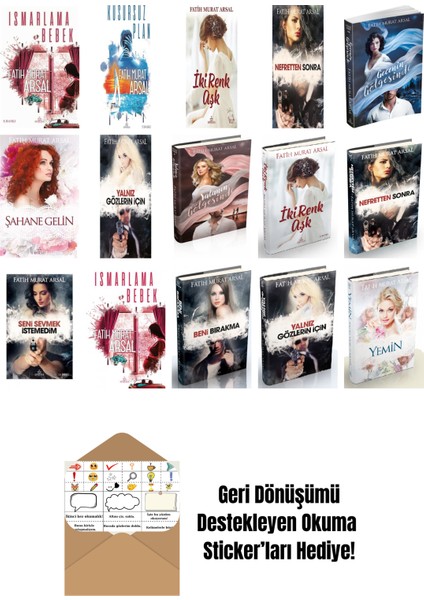 Fatih Murat Arsal 15 Kitap Seti + Okuma Sticker'ları