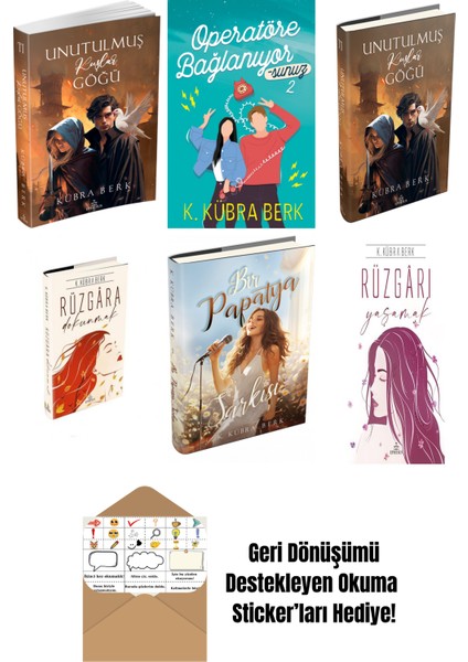 K. Kübra Berk 6 Kitap Seti + Okuma Sticker'ları