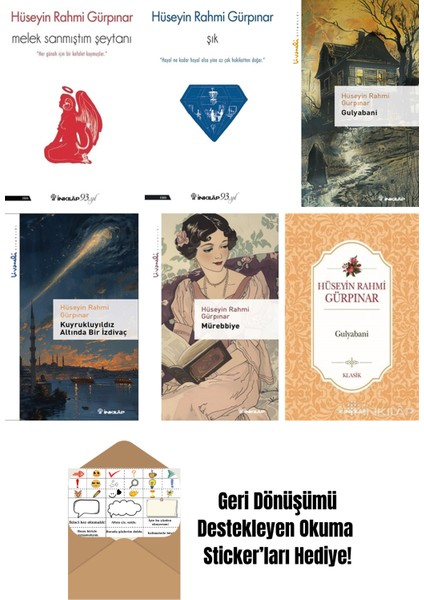 Hüseyin Rahmi Gürpınar 6 Kitap Seti + Okuma Sticker'ları