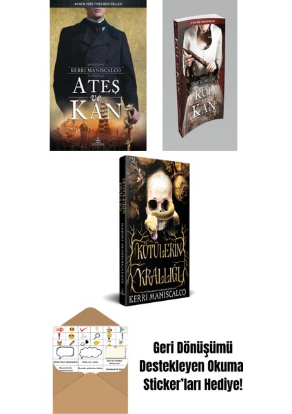 Kerri Maniscalco 3 Kitap Seti + Okuma Sticker'ları