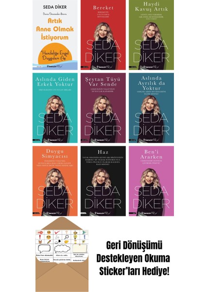 Seda Diker 9 Kitap Seti + Okuma Sticker'ları