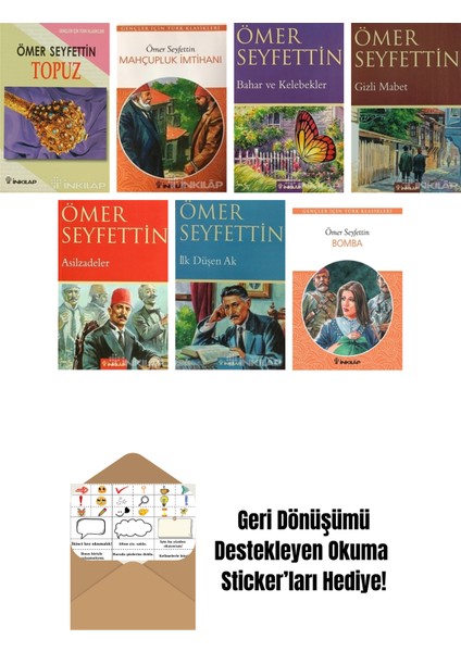 Ömer Seyfettin 7 Kitap Seti + Okuma Sticker'ları