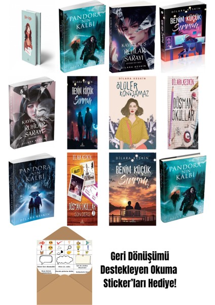 Dilara Keskin 12 Kitap Seti + Okuma Sticker'ları