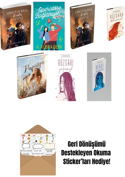 K. Kübra Berk 7 Kitap Seti + Okuma Sticker'ları