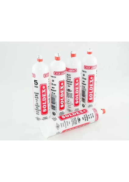 Soldex Tüp Lehim 1,2 mm 25 gr - 5 Kanallı, Sn:60 / Pb:40