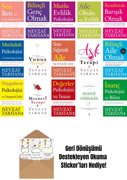 Nevzat Tarhan 15 Kitap Seti + Okuma Sticker'ları