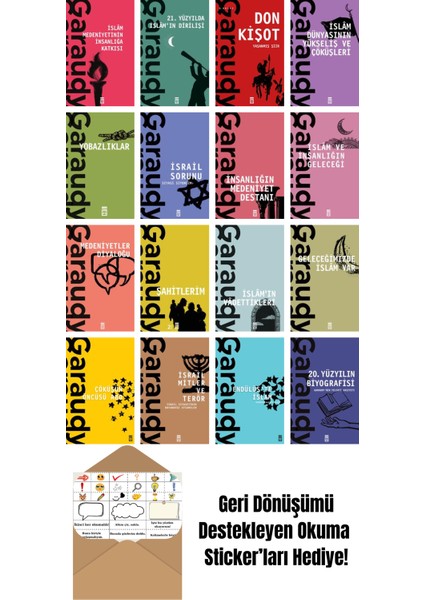 Roger Garaudy 16 Kitap Seti + Okuma Sticker'ları